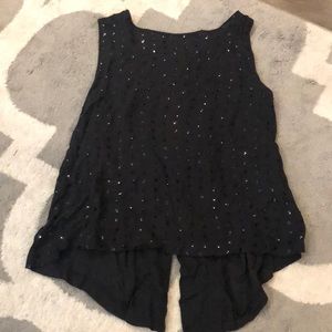 Black sequin top with open back✨✨